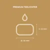 HORECA CANDLES Candele Tealight 50 Pezzi Bianche – Durata 8 Anteprima dell’immagine prodotto 4