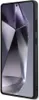 A black phone case is shown from a side angle, with the phone screen displaying a geometric abstract wallpaper. Náhľad obrázku produktu