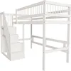 OKWISH Lit Superposé 90x200 Enfant avec Escalier Sécurisé Voir les images du produit 5