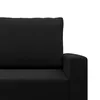 A close-up of the corner of a black sofa. Produktbild-Vorschau