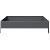 vidaXL Letto rialzato antracite 100x100x26 cm in acciaio Anteprima dell’immagine prodotto 4