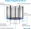 ArtSport Venkovní trampolína Jampino Ø 244 cm - Zahradní Náhled obrázku produktu 3