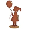 Mädchen mit Luftballon | Figur aus Metall Rost Edelrost | Produktbild-Vorschau 2