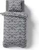 A top-down view of a bedding set laid out on a surface. Produktbild-Vorschau