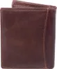 A close-up, side view of a brown leather wallet. Podgląd zdjęcia produktu