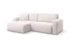 A light beige sectional sofa with a chaise lounge, shown against a white background. Voir les images du produit