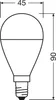 A technical drawing of an LED light bulb with dimensions indicated. Podgląd zdjęcia produktu