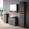 A modern bathroom vanity set with a sink, mirror, and storage cabinets. Náhled obrázku produktu