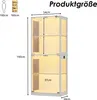 Moderne Glasvitrine, 4-stufig mit LED & Intelligente Produktbild-Vorschau 7