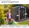 Abri de jardin métal 2,7 m² toiture 2 pans - gris/blanc Voir les images du produit 3