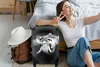 MuchoWow® Koffer Handgepäck Trolley Rollkoffer Kleine Produktbild-Vorschau 2