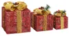 vidaXL: Set de 3 cajas de regalo decorativas, color rojo, Vista previa de la imagen del producto 3