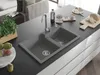 Mexen Tomas 2-miskový granitový dřez 800 x 500 mm, Šedá, Náhled obrázku produktu 2