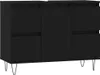vidaXL Kúpeľňová skrinka čierna 80x33x60 cm Materiál drevo Náhľad obrázku produktu 1