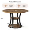 Tribesigns : bureau rond, 100 cm, 2 à 4 personnes, table de Voir les images du produit 2