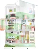 Playtive Puppenvilla Kinder Puppenhaus 3 Etagen 13-teilig Produktbild-Vorschau 1