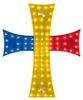 Croce luminosa a LED blu-giallo-rosso con bandiera della Anteprima dell’immagine prodotto 2