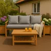 Gartenkissen Set grau – 140x50 + 2x70x50 cm – Für Produktbild-Vorschau 11