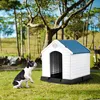GOPLUS Hundehütte aus Kunststoff, Zwinger für Drinnen und Produktbild-Vorschau 4