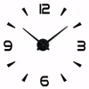 A black 3D wall clock with numbers and hands on a white background. Produktbild-Vorschau