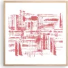 Gerahmtes Poster - Rahmen in heller Eiche - Rot Textur Produktbild-Vorschau 1