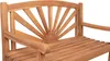 Gartenbank Teakholz 120 cm mit Motiv-Rückenlehne – massiv, Produktbild-Vorschau 6