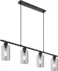 Globo Lighting závěsné svítidlo kovové černé matné, 4x E27 Náhled obrázku produktu 1