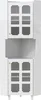 A white corner cabinet with glass doors. Produktbild-Vorschau