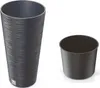 Garten Blumentopf konisch aus Kunststoff in anthrazit - 58 Produktbild-Vorschau 2