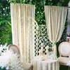 Boho Vorhänge 2er Set Beige Vintage Stricken Gardinen Produktbild-Vorschau 5