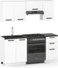 ULWEHOME | Küchenzeile 180 cm Mattweiß, Küchenmöbel-Set mit Produktbild-Vorschau 2