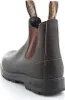 A back view of a brown leather boot. Produktbild-Vorschau