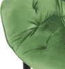 A close-up of a green velvet chair cushion. Náhled obrázku produktu