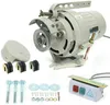 A collection of sewing machine motor parts and accessories laid out on a white background. Náhled obrázku produktu