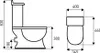 Kerra | Set Kompakt Retro Wc - 83x40x66 Cm - Abfluss Produktbild-Vorschau 4