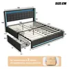 Polsterbett 160x200cm mit USB und Steckdosen, Jugendbett Produktbild-Vorschau 7
