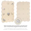 Two wooden climbing panels for children, one with climbing holds attached and a dashed line indicating a climbing route, and the other showing the back with mounting points. A close-up of a mounting sleeve is also shown. Voir les images du produit