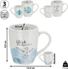 Kaffeebecher "Maritim" 3er Set Steingut bauchig Produktbild-Vorschau 2