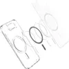An exploded view of a clear phone case with magnetic ring components. Produktbild-Vorschau