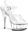 DELIGHT-608 Damen Sandale von Pleaser, Transparent  , EU Produktbild-Vorschau 1