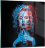 Bilder auf glas - Einteilig - Schwarz Frau Emotionen - Produktbild-Vorschau 1
