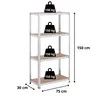 Regał Metalowy Magazynowy Garażowy 150x75x30 cm 4 Półki MDF Podgląd zdjęcia produktu 11