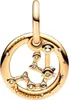 A close-up studio shot of a gold-colored Pandora charm. Voir les images du produit