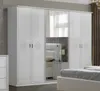 Modernes Schlafzimmer Set New Gemma in Weiß / Silber Produktbild-Vorschau 3