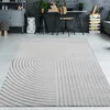 Moderner Teppich mit Bogen in grau Größe - 140 x 200 cm Produktbild-Vorschau 1