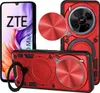 A collage of a red phone case for a ZTE phone, showing different angles and features. Produktbild-Vorschau