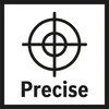 A graphic with a target symbol and the word 'Precise' below it. Produktbild-Vorschau