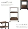 Table d’appoint Memphis 34x30x59cm - Bois foncé industriel, Voir les images du produit 3