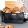 Capiente portapane nero in legno e metallo, con apertura Anteprima dell’immagine prodotto 10