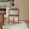 Kolečková skříňka v rustikální hnědé barvě – odkládací Náhled obrázku produktu 4